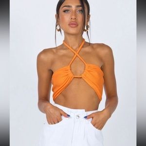princess polly orange cross top